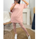 ENSEMBLE COTON T-SHIRT OVERSIZE + LEGGING ASSORTI PE878 BLEU ROYAL