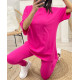 ENSEMBLE COTON T-SHIRT OVERSIZE + LEGGING ASSORTI PE878 BLEU ROYAL