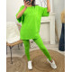 ENSEMBLE COTON T-SHIRT OVERSIZE + LEGGING ASSORTI PE878 BLEU ROYAL