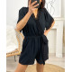 COMBINAISON SHORT 2 POCHES DENTELLE PE1044 NOIR