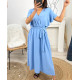 Robe longue printemps-été : fluidité et élégance en 12 coloris - Découvrez notre nouvelle collection PE1138 BLEU ROYAL