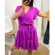 ROBE A VOLANTS PE174 MAUVE
