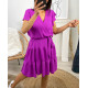 ROBE A VOLANTS PE174 MAUVE