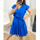 ROBE A VOLANTS PE174 BLEU ROYAL