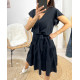 ROBE A VOLANTS PE174 NOIR