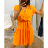 ROBE A VOLANTS PE174 ORANGE