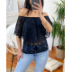 TOP DENTELLE EPAULES DENUDEES NOIR 1770