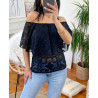 TOP DENTELLE EPAULES DENUDEES NOIR 1770