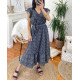 ROBE LONGUE IMPRIMEE 1181 NOIR
