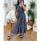 ROBE LONGUE IMPRIMEE 1181 NOIR