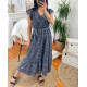 ROBE LONGUE IMPRIMEE 1181 NOIR