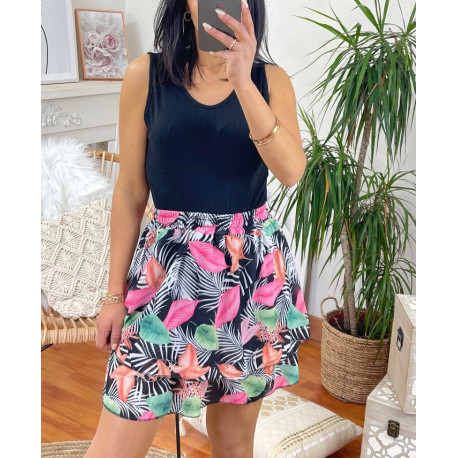 JUPE COURTE IMPRIMEE 1162I1 NOIR