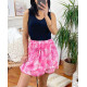 JUPE COURTE IMPRIMEE 1162I1 FUSHIA