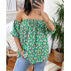 TOP IMPRIME EPAULES DENUDEES 1815 VERT