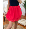 JUPE COURTE UNIE SUPERPOSITION 1162 ROUGE