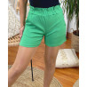 SHORT TAILLE HAUTE 9578 VERT