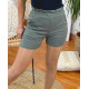 SHORT TAILLE HAUTE 9578 VERT MILITAIRE