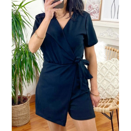 COMBINAISON SHORT DRAPEE 1093 NOIR