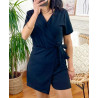 COMBINAISON SHORT DRAPEE 1093 NOIR