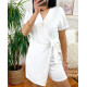 COMBINAISON SHORT DRAPEE 1093 BLANC