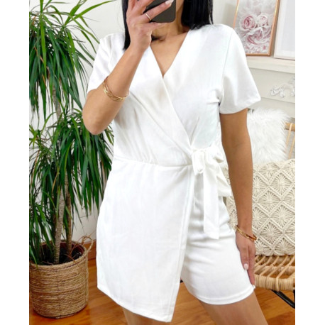 COMBINAISON SHORT DRAPEE 1093 BLANC